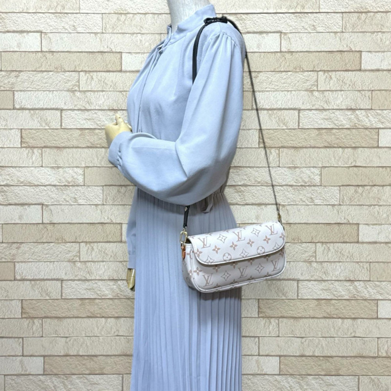 二手路易威登 Ivy Monogram Dune 鏈條錢包肩背包,塗層帆布材質 (M83091),米色。女士款。-3