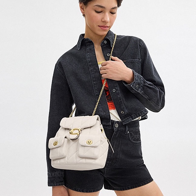 Coach 女士 TABBY徽標雙肩包均碼碼22.5cm*13.5cm*21cm-6