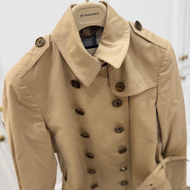 Burberry 蜜金色 卡其 經典 長版大衣 長大衣 風衣外套 外套 風衣-1