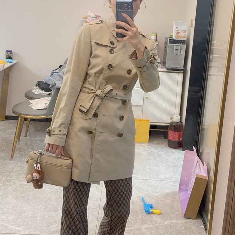 Burberry 蜜金色 卡其 經典 長版大衣 長大衣 風衣外套 外套 風衣-3