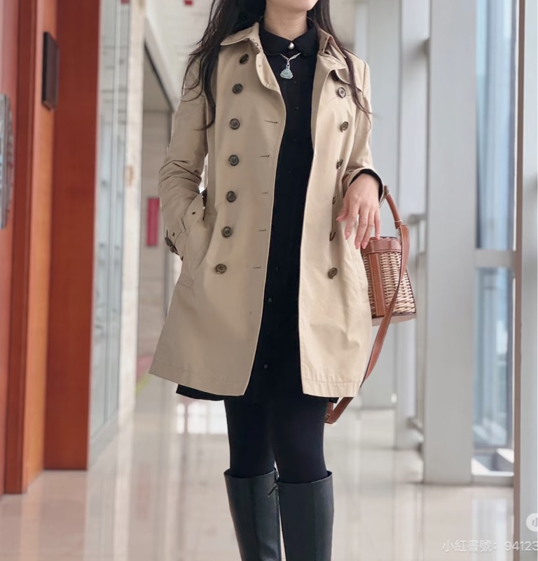 Burberry 蜜金色 卡其 經典 長版大衣 長大衣 風衣外套 外套 風衣-5