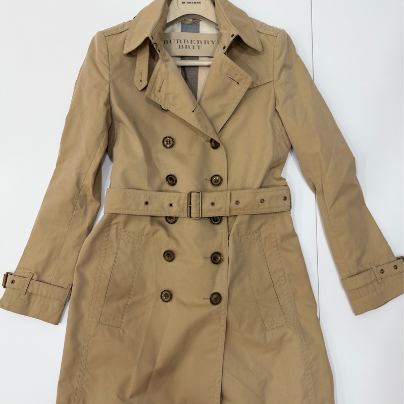 Burberry 蜜金色 卡其 經典 長版大衣 長大衣 風衣外套 外套 風衣-6