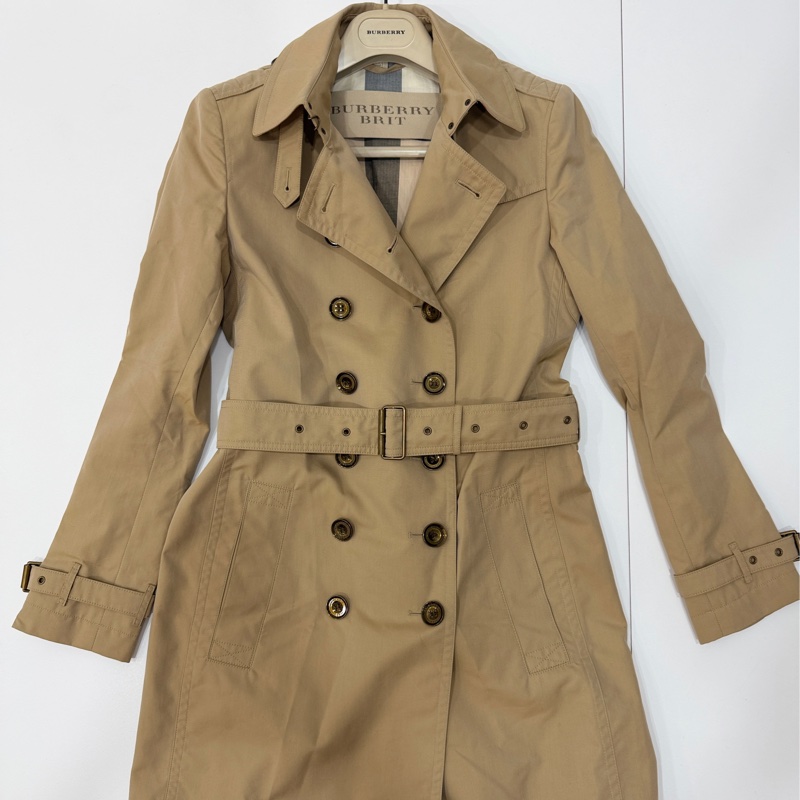 Burberry 蜜金色 卡其 經典 長版大衣 長大衣 風衣外套 外套 風衣-7
