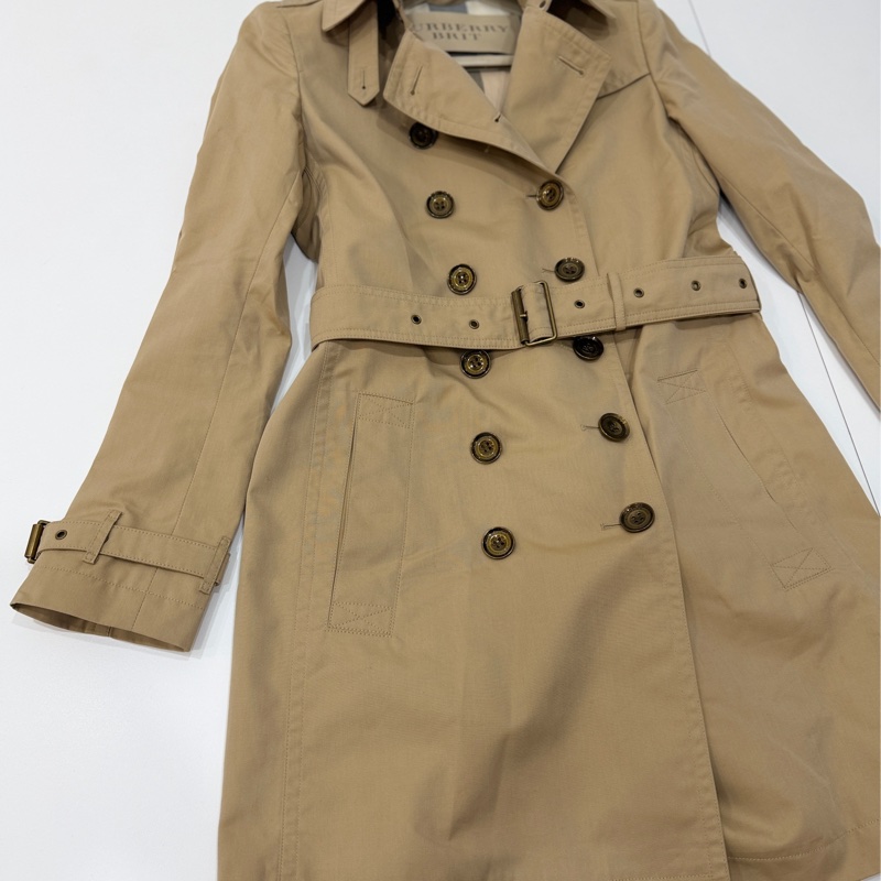 Burberry 蜜金色 卡其 經典 長版大衣 長大衣 風衣外套 外套 風衣-8