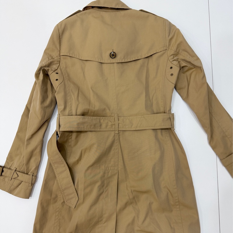 Burberry 蜜金色 卡其 經典 長版大衣 長大衣 風衣外套 外套 風衣-21