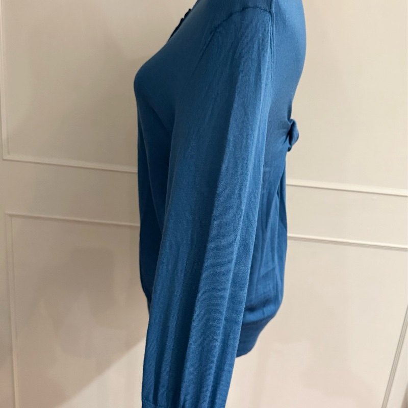 《新歡舊愛》正品Marc Jacobs高級主線孔雀藍8分袖羊毛外套-3