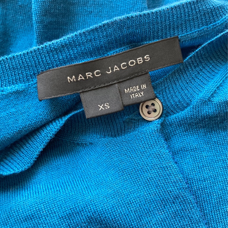 《新歡舊愛》正品Marc Jacobs高級主線孔雀藍8分袖羊毛外套-5