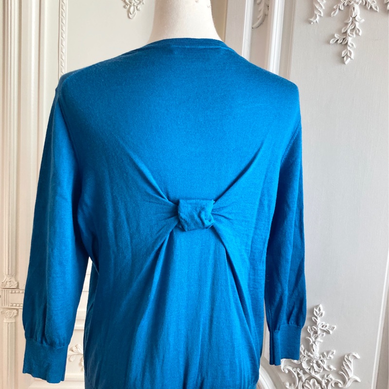 《新歡舊愛》正品Marc Jacobs高級主線孔雀藍8分袖羊毛外套-7