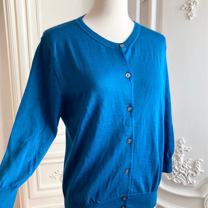 《新歡舊愛》正品Marc Jacobs高級主線孔雀藍8分袖羊毛外套-8