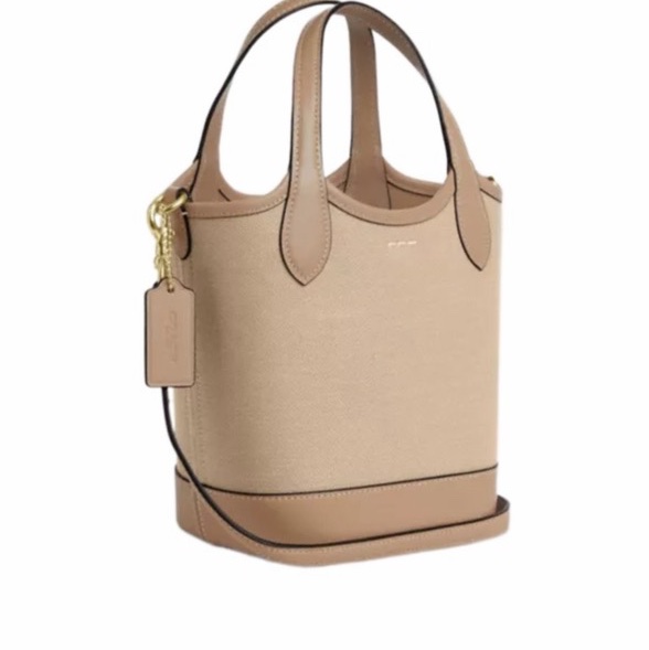 Coach 女士 Hanna 馬車印花水桶包均碼碼17.8cm*12.7cm*19.7cm-1