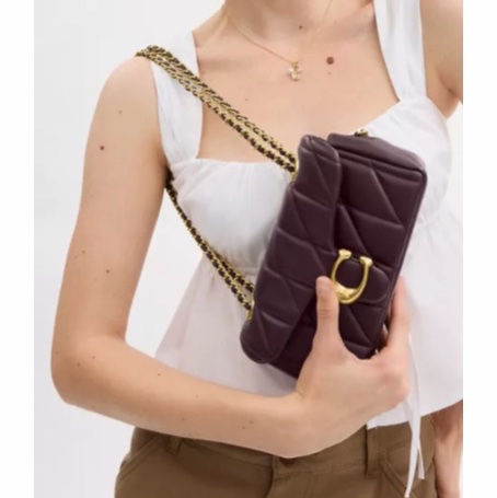 Coach 女士 Tabby 20 號枕形絎縫單肩包均碼碼19.7cm*7cm*10.8cm-5