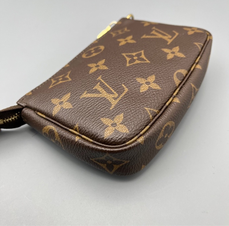【幾乎全新✨大全套】LV麻將老花 迷你 Mini Pochette Accessoires 鏈帶手提包-7