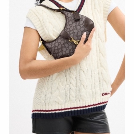 Coach 女士 標誌性提花 Hobo 包均碼碼26.5cm*6cm*21.5cm-4