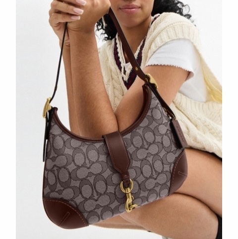 Coach 女士 標誌性提花 Hobo 包均碼碼26.5cm*6cm*21.5cm-5