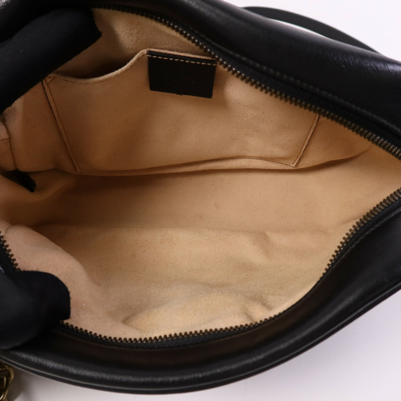 GUCCI 牛皮皮革GG Marmont金扣鏈帶肩背袋-4