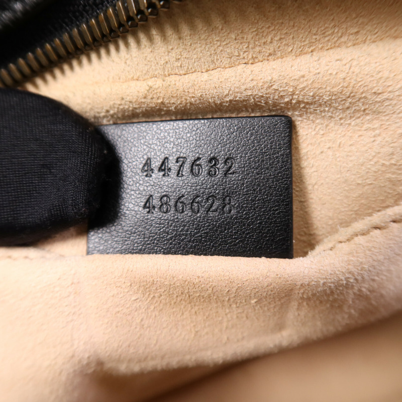 GUCCI 牛皮皮革GG Marmont金扣鏈帶肩背袋-7