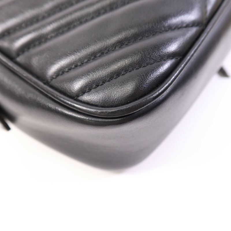 GUCCI 牛皮皮革GG Marmont金扣鏈帶肩背袋-13