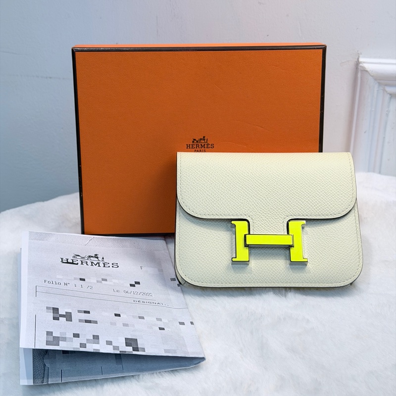 Hermes Constance Slim Nata+Jaune Citron epsom皮法郎扣-0