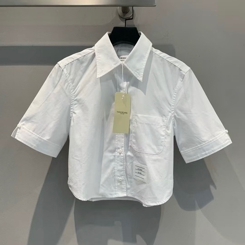 Thom Browne 女款 短款 襯衫#38 40 42 白色 灰色 淺藍色