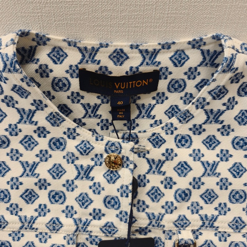 Louis Vuitton 路易威登 蓝白棋盘格无袖马甲 全新内购(涂标)40码(165/88A)-1