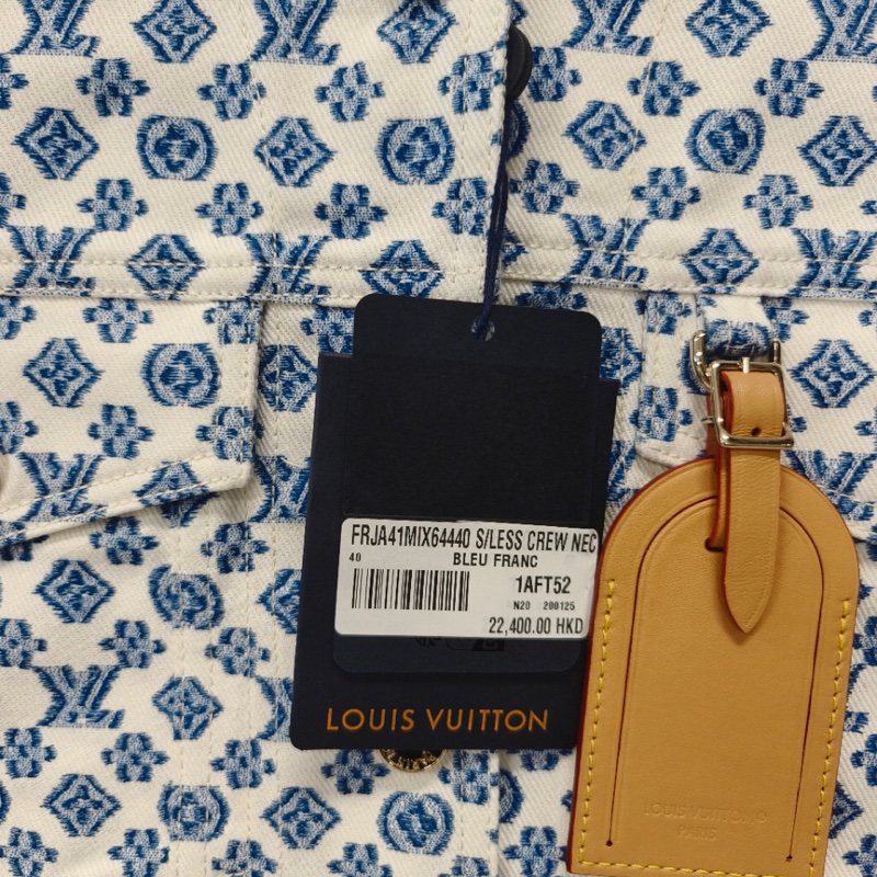 Louis Vuitton 路易威登 蓝白棋盘格无袖马甲 全新内购(涂标)40码(165/88A)-2