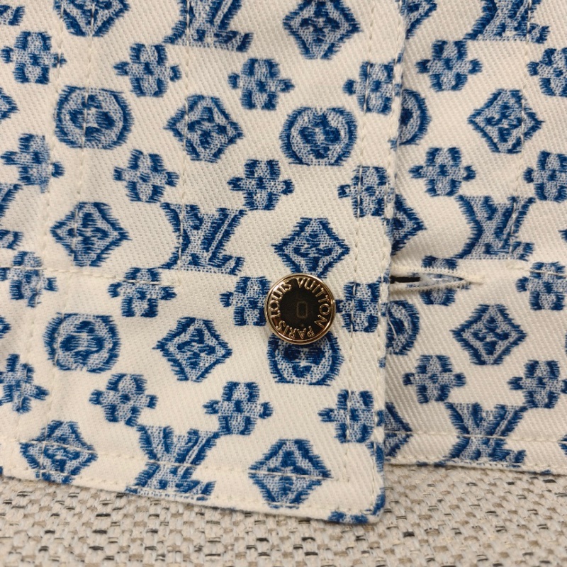 Louis Vuitton 路易威登 蓝白棋盘格无袖马甲 全新内购(涂标)40码(165/88A)-5