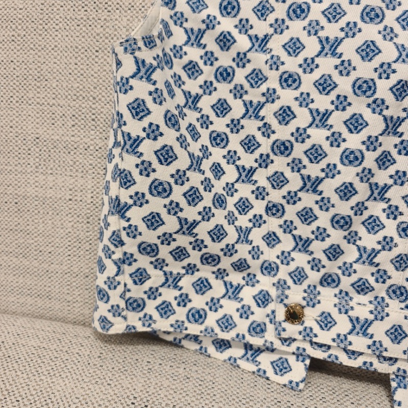 Louis Vuitton 路易威登 蓝白棋盘格无袖马甲 全新内购(涂标)40码(165/88A)-7