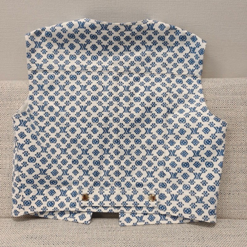 Louis Vuitton 路易威登 蓝白棋盘格无袖马甲 全新内购(涂标)40码(165/88A)-8