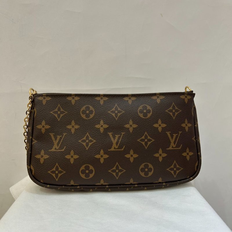 Louis Vuitton Pochette Accessoires卡其綠背袋五合一麻將包-2