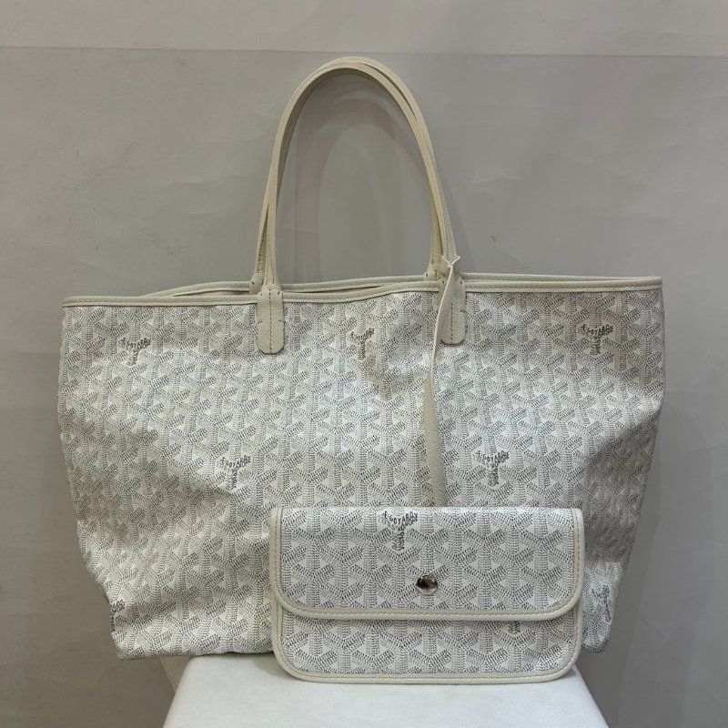 Goyard白色帆布Saint Louis PM托特包-0