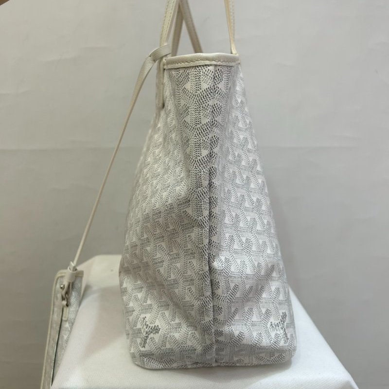 Goyard白色帆布Saint Louis PM托特包-1