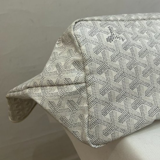 Goyard白色帆布Saint Louis PM托特包-5