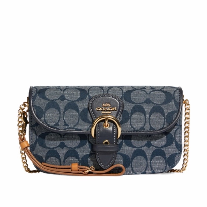 Coach 女士 徽標鏈條斜挎包均碼碼19 X 4 X 11 CM-4