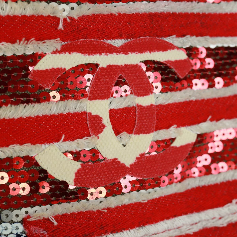 【日本直送】香奈兒 Cruise Line 雙肩包 帆布亮片 卡其色 銀色 CC 標誌 BA9220AM-19