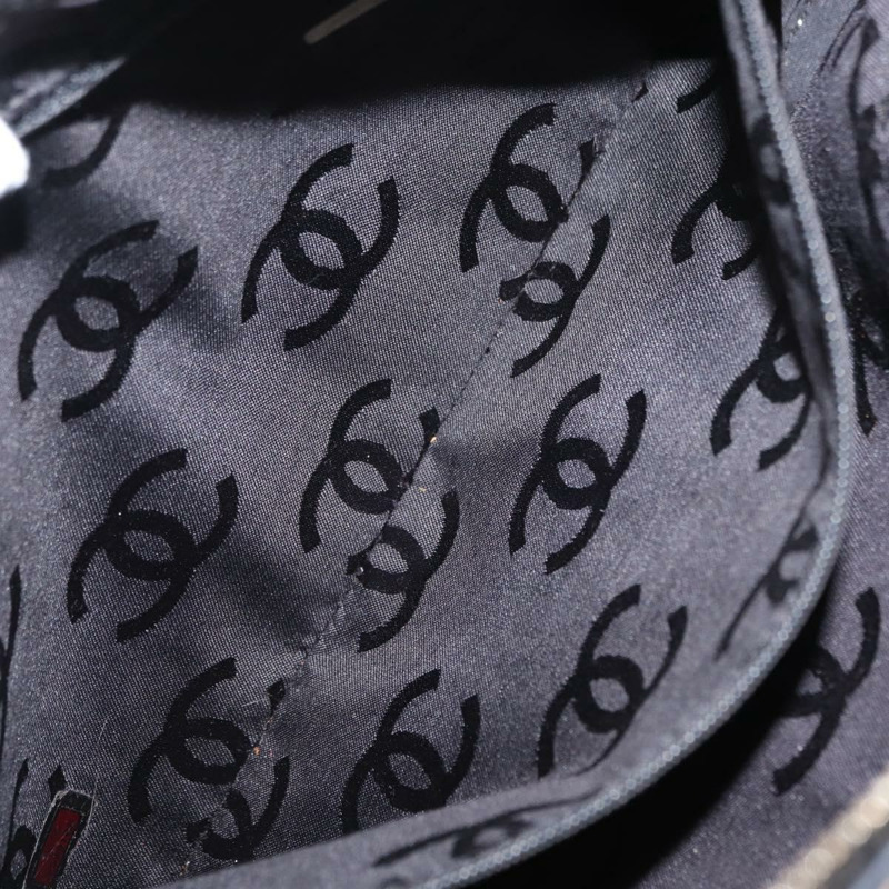 【日本直送】香奈兒 (CHANEL) 野性縫線手提包,黑色皮革,金色雙C標誌,正品 BA9589-25