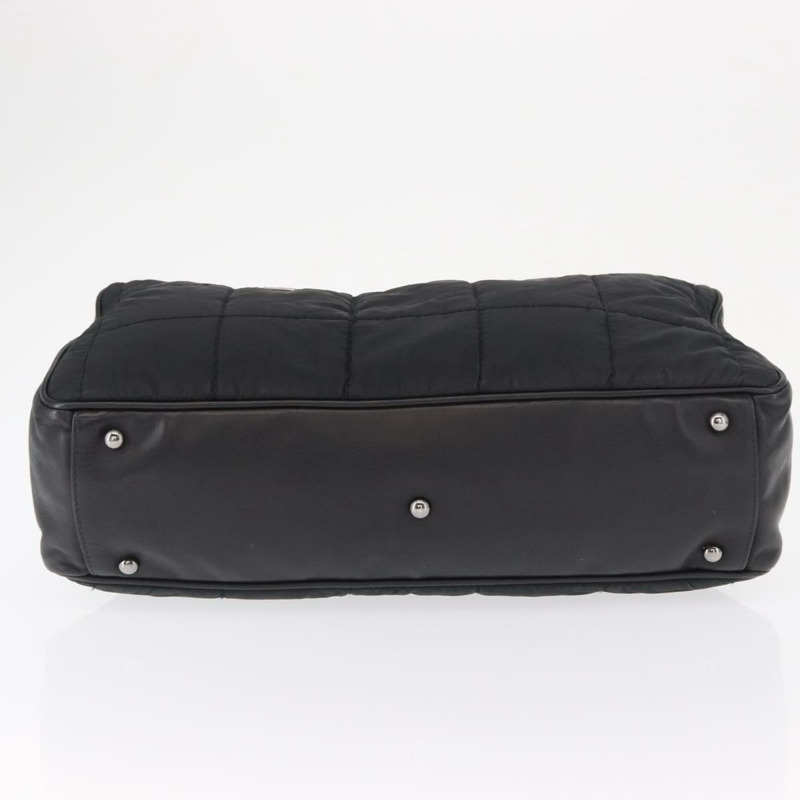 【日本直送】香奈兒 Choco Bar 手提包 尼龍 黑色 銀色 CC 標誌 正品 BA9577-4