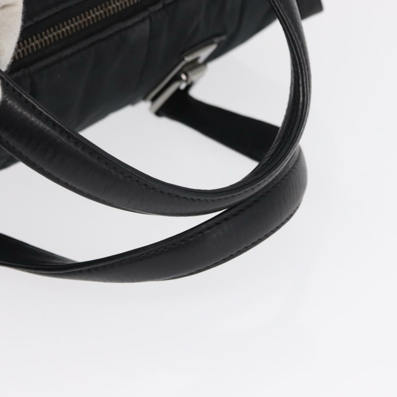 【日本直送】香奈兒 Choco Bar 手提包 尼龍 黑色 銀色 CC 標誌 正品 BA9577-6