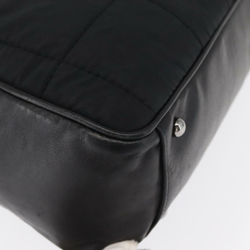 【日本直送】香奈兒 Choco Bar 手提包 尼龍 黑色 銀色 CC 標誌 正品 BA9577-7