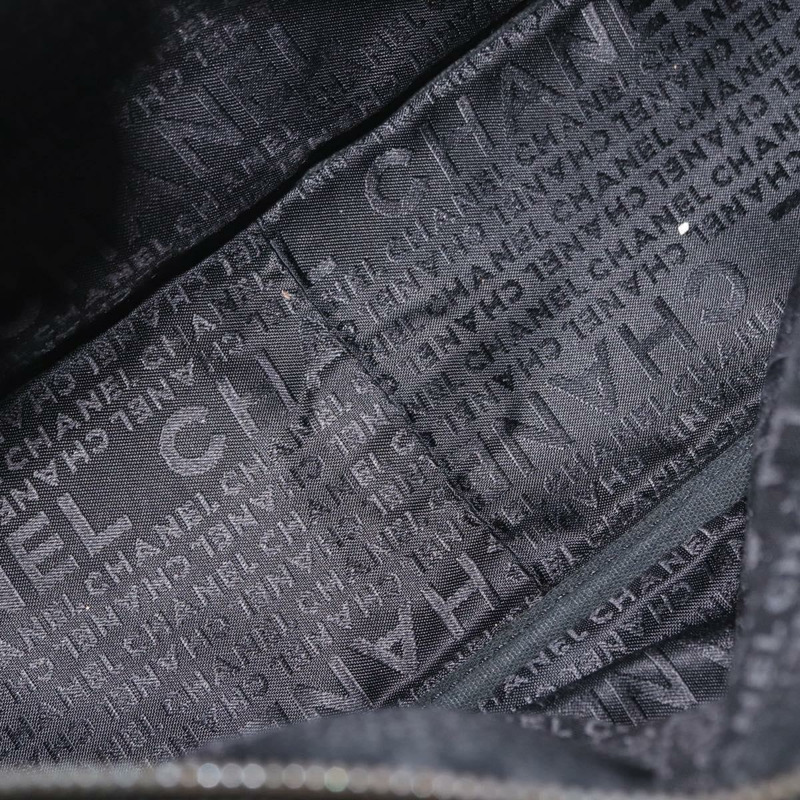 【日本直送】香奈兒 Choco Bar 手提包 尼龍 黑色 銀色 CC 標誌 正品 BA9577-9