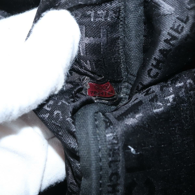 【日本直送】香奈兒 Choco Bar 手提包 尼龍 黑色 銀色 CC 標誌 正品 BA9577-10