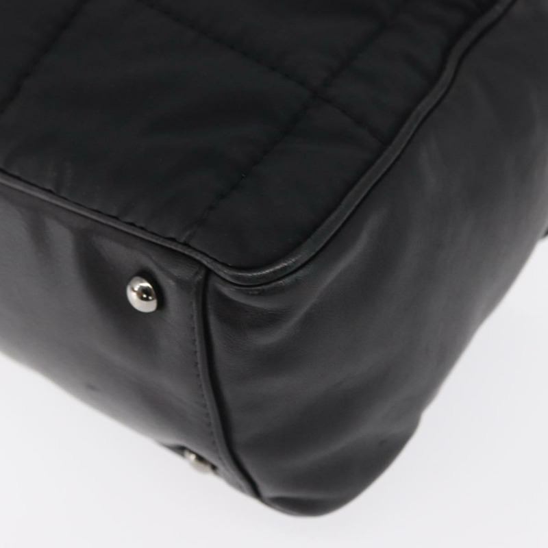 【日本直送】香奈兒 Choco Bar 手提包 尼龍 黑色 銀色 CC 標誌 正品 BA9577-14