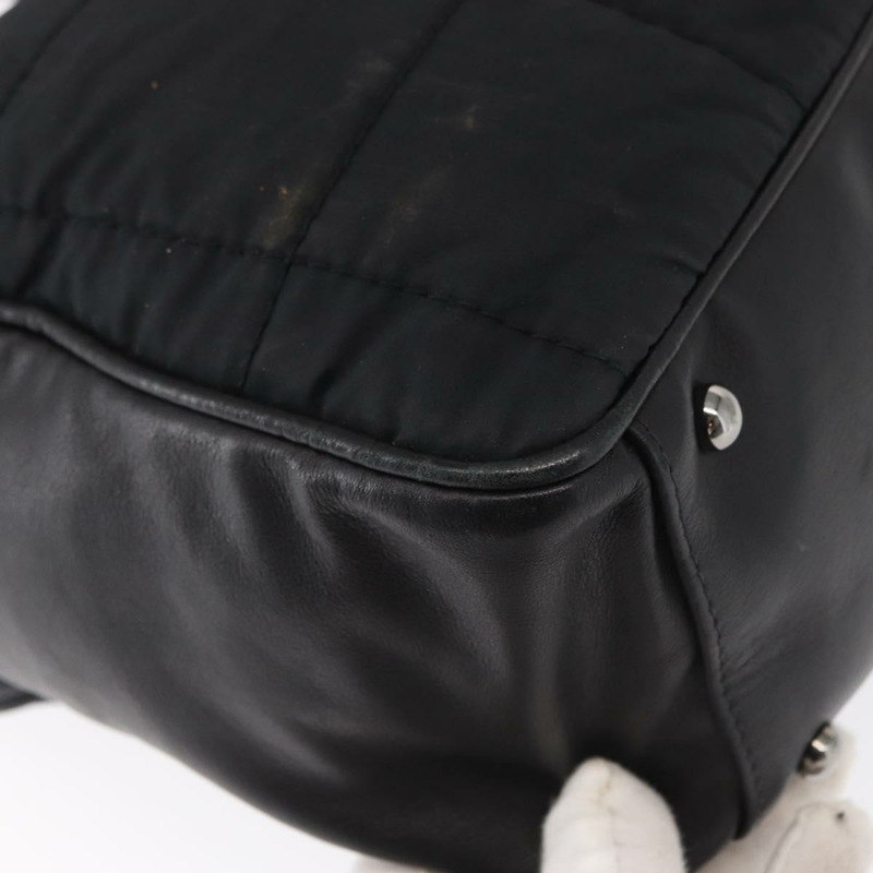 【日本直送】香奈兒 Choco Bar 手提包 尼龍 黑色 銀色 CC 標誌 正品 BA9577-15