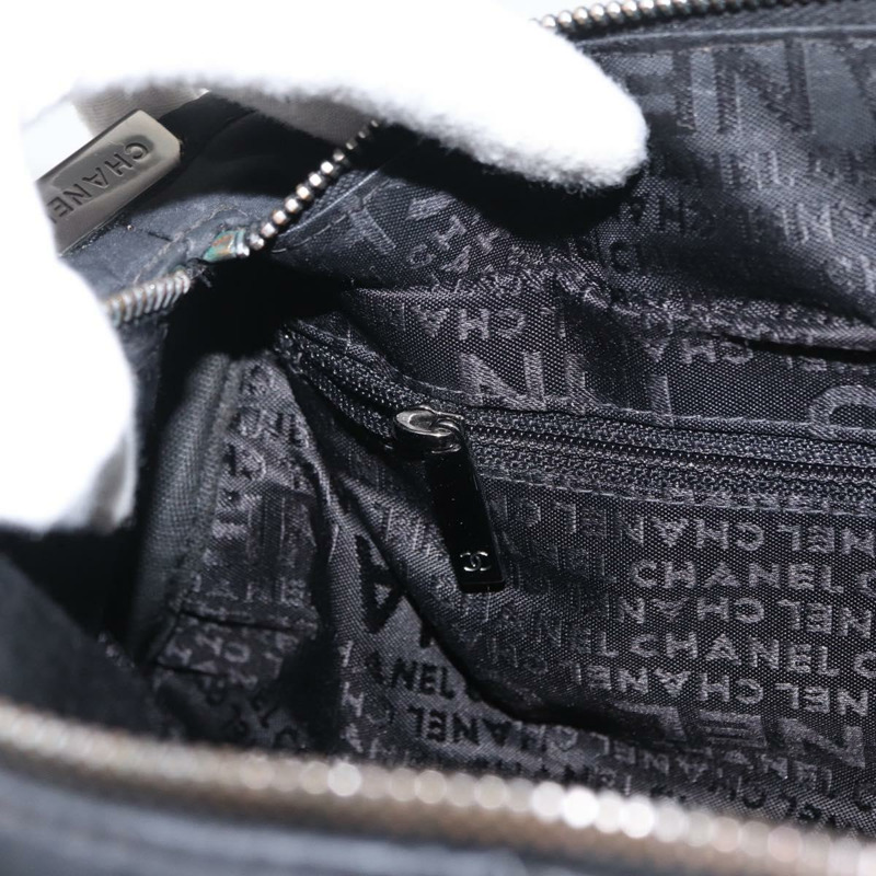 【日本直送】香奈兒 Choco Bar 手提包 尼龍 黑色 銀色 CC 標誌 正品 BA9577-22