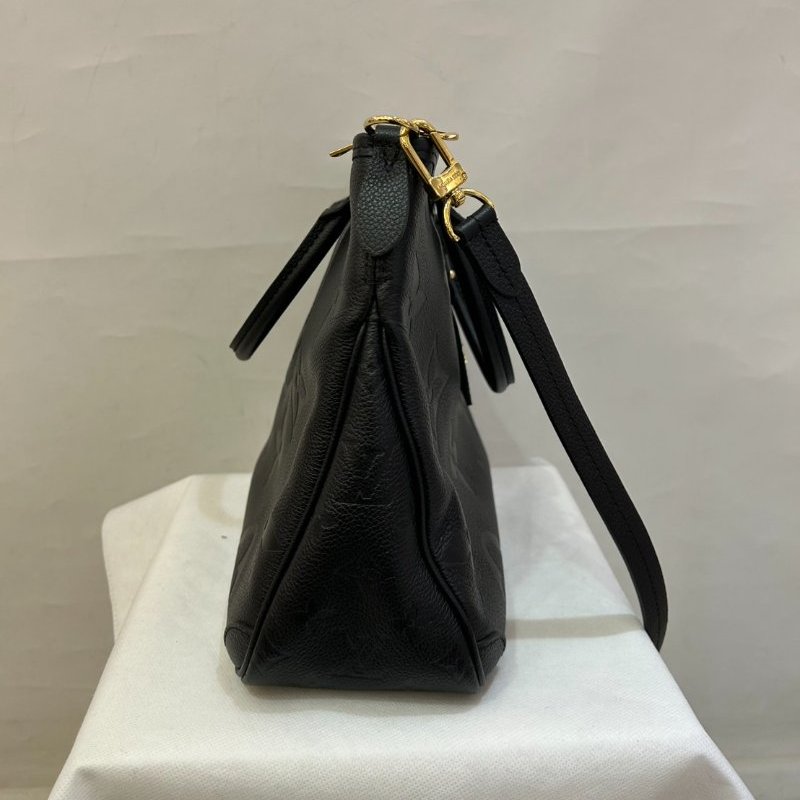 LV-Louis Vuitton黑色牛皮壓紋Trianon MM兩用手提包-1