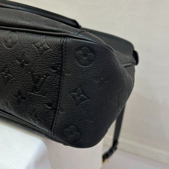 LV-Louis Vuitton黑色牛皮壓紋Trianon MM兩用手提包-5