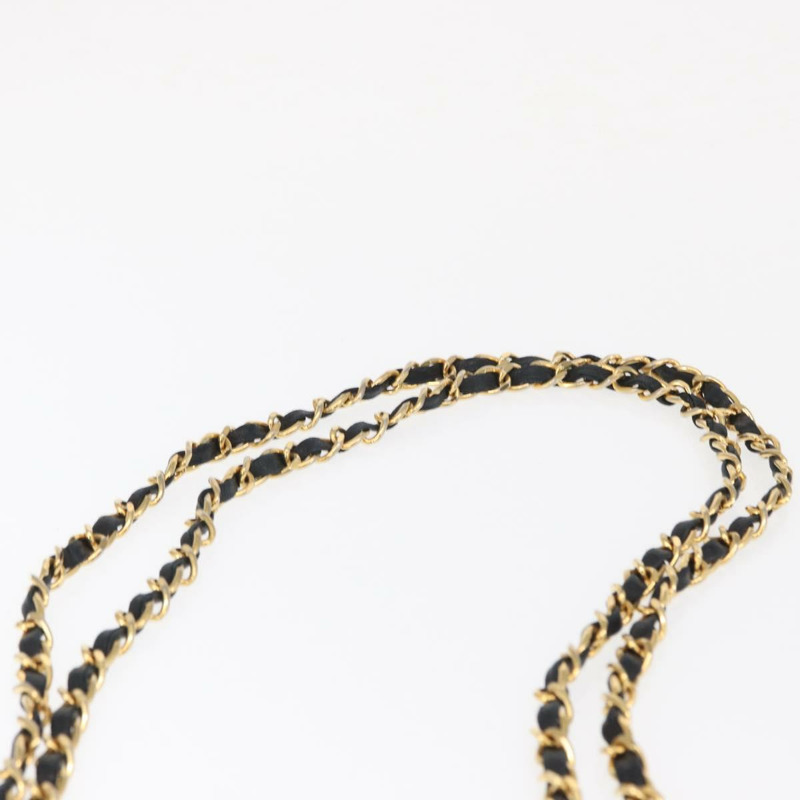 【日本直送】香奈兒 (CHANEL) 絎縫鏈條肩背包,羊皮材質,黑色,金色雙C標誌,正品編號 159917-13