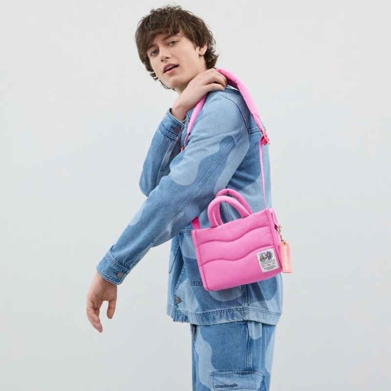 Coach Coachtopia 雲朵包 紙袋包 托特包(粉色)-12