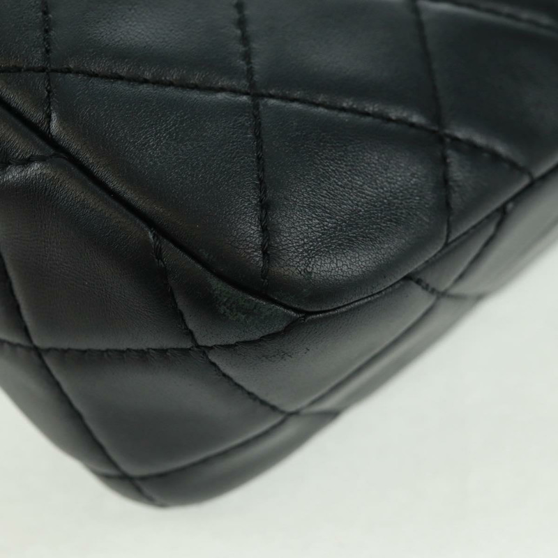 【日本直送】香奈兒 (CHANEL) 絎縫鏈條肩背包,羊皮材質,黑色,金色雙C標誌,正品編號 159919SAM-15