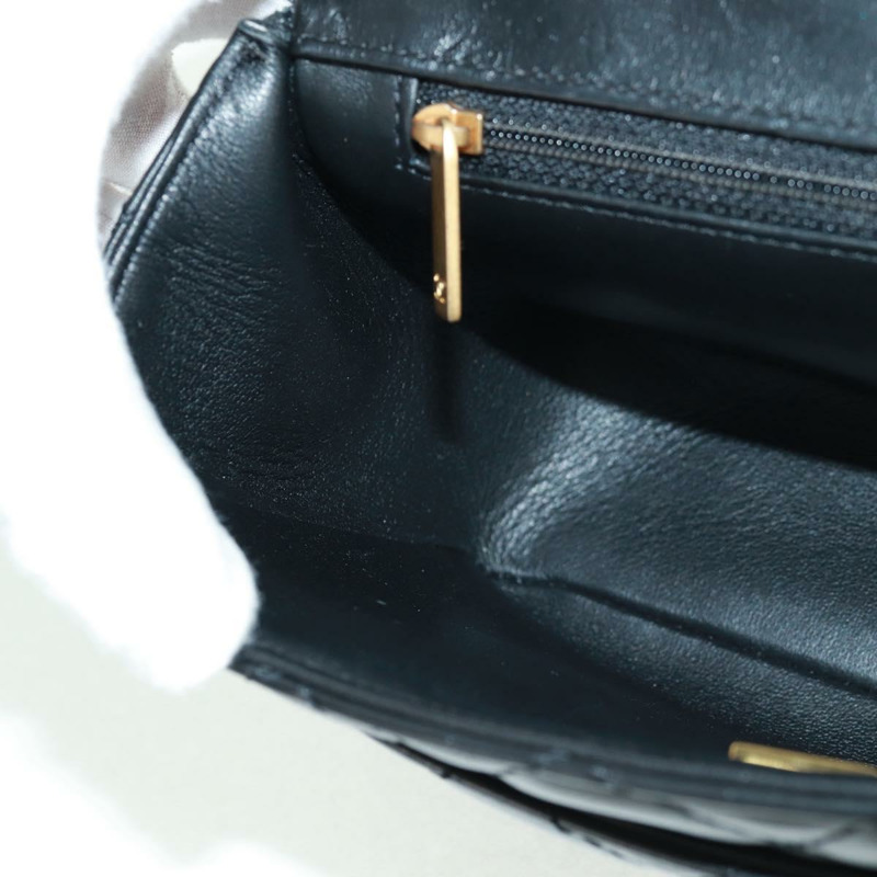 【日本直送】香奈兒 (CHANEL) 絎縫鏈條肩背包,羊皮材質,黑色,金色雙C標誌,正品編號 159919SAM-24