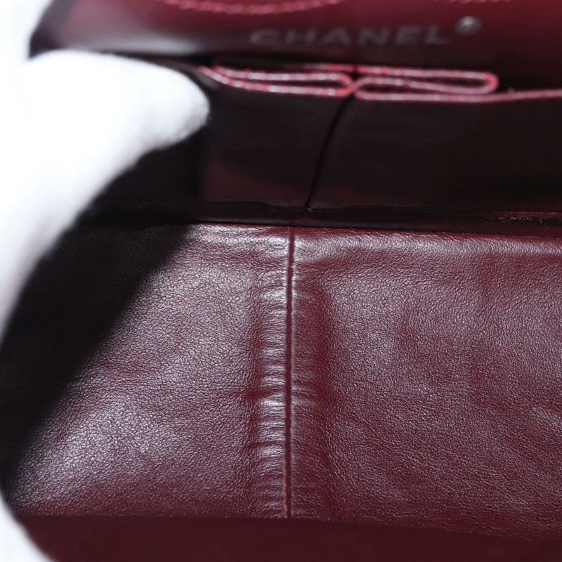 【日本直送】香奈兒鏈條雙蓋絎縫28/2.55包,黑色皮革,CC標誌,正品編號161671V-8